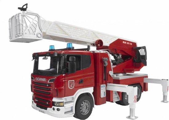 Bruder Scania R-Serie Brandweerwagen met Waterpomp - Speelgoedauto