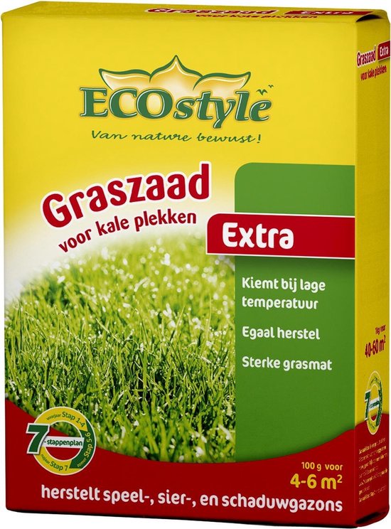 ECOstyle Graszaad-Extra - 100 g -  doorzaaien kale plekken - voor 4 tot 8 m2