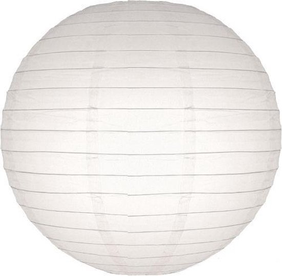 Luxe bol lampion wit 25 cm