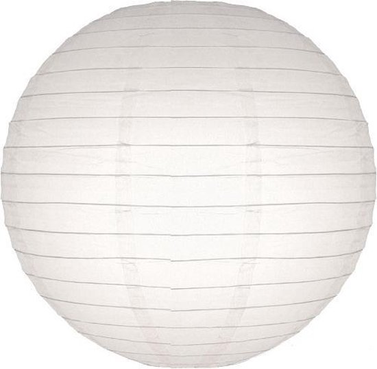 Luxe bol lampion wit 25 cm