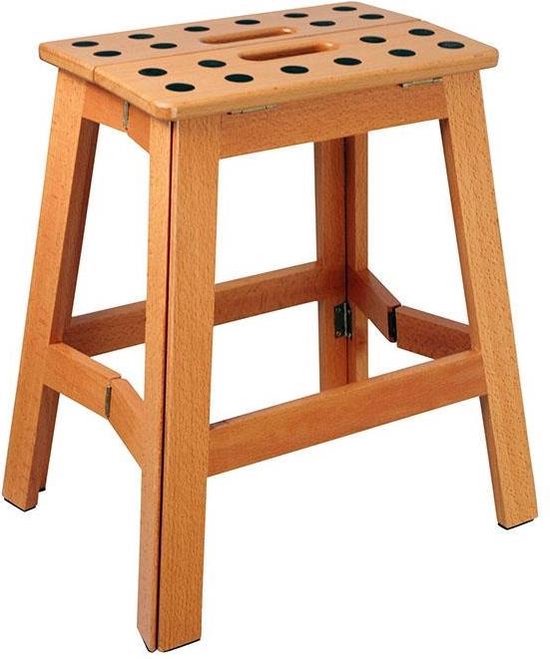 Puhlmann James Foldable Stool Wood XL - Krukje - Inklapbaar - Beukenhout - 41 cm