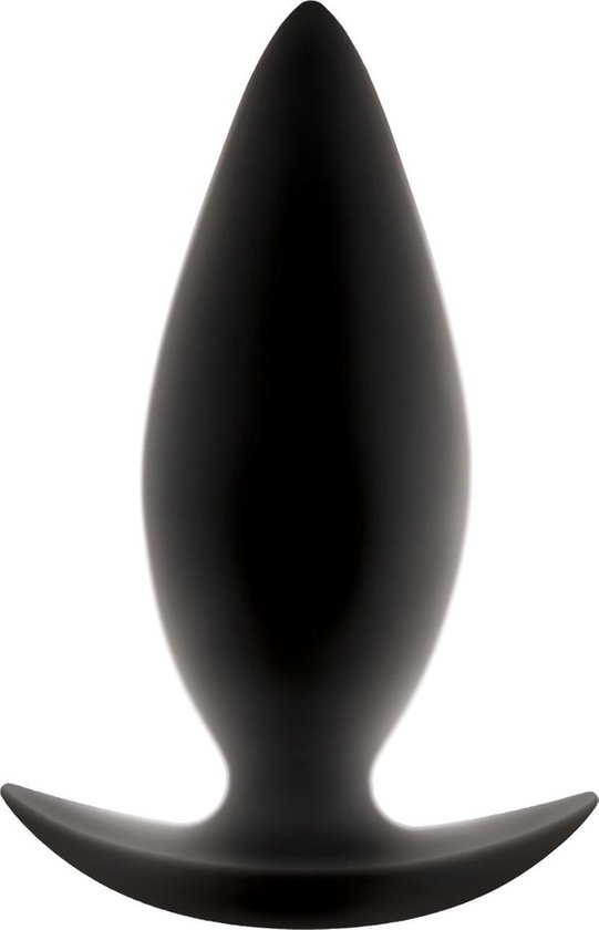 nsnovelties - Siliconen Ovale Schoppen Ontwerp Wijde Voet 10,2 cm - Zwart
