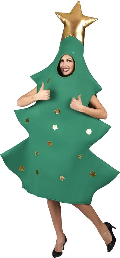 WELLY INTERNATIONAL - Kerstboom met piek kostuum voor volwassenen - Volwassenen kostuums