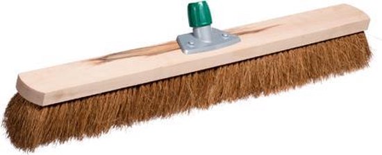 Zaalveger kokos hout 80 cm met steelhouder