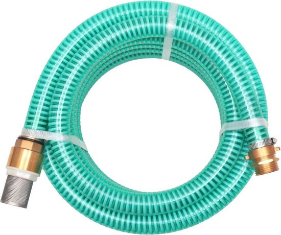 vidaXL Zuigslang met messing koppelingen 10 m 25 mm groen