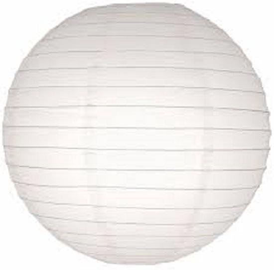 10 stuks witte lampion 35 cm