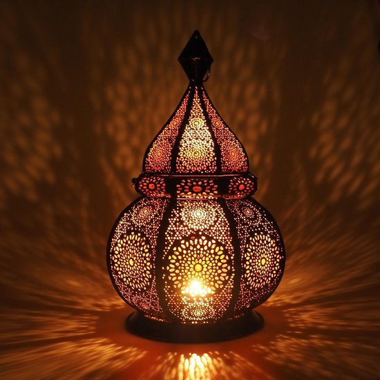 Gadgy Oosterse Lantaarn - 36 cm groot - Windlicht - Oosterse lamp voor Kaarsen, Waxinelichtjes of Electrische verlichting - 36 cm