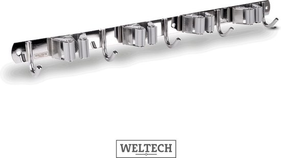 WELTECH - Bezemhouder - RVS - Zilver