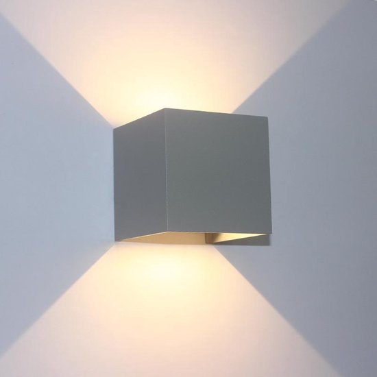 Apollo IP65 Led wandlamp voor binnen en buiten - Muurlamp - Buitenverlichting - Tuinverlichting - Waterdichte Buitenlamp - Grijs