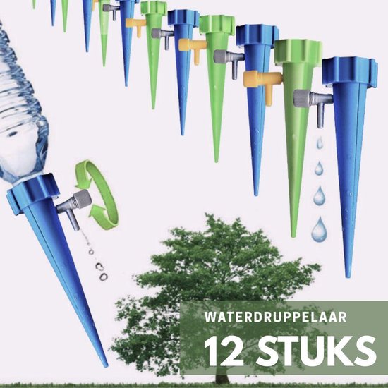 12 stuks Waterdruppelaar | Druppelsysteem | bewateringsyteem | watergeefsysteem | waterdruppelaar voor kamerplanten| irrigatiesysteem| groenten tuin |bewateringssysteem | waterbol | Plantenbol | Automatische Gieter | Waterdruppelaar