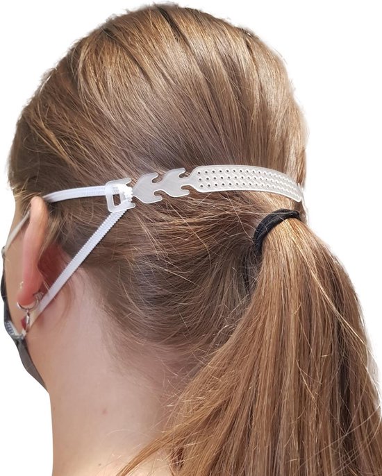 Pulver® Transparant | Mondkapje wasbaar houder | Voorkomt irritatie en pijn | Achter op het hoofd | Houdt uw mondkapje | mondmasker strak | Meer bescherming | Persoonlijke bescherming middelen | Earbuddies | Earsavers | Earsaver | Mondmasker