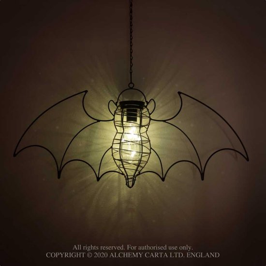 Alchemy Gothic Dierenlamp Bat LED Light Zwart