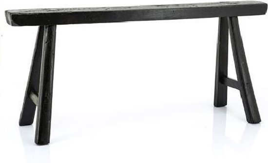 AnLi-Style Grove houten bankje - Zwart