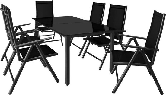 Aluminium Tuinset Bern antraciet 6+1 - Set