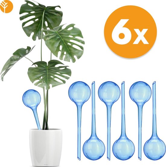 Waterdruppelaar Blauw Set van 6 Stuks voor Planten – Automatisch Watergeefsysteem voor Kamerplanten – Planten Watergever met Druppelsysteem – Waterbol