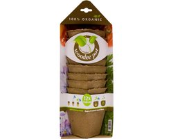 Houtvezel kweekpotjes - 24x - 8 x 7 cm - - stekpotjes - Kweekbak - Turfpotjes - moestuin