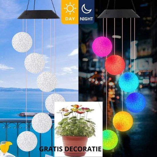 ?BrenLux® Solar lamp buiten -Lampion Solar - Windlicht - Zonne energie lamp - Sfeerverlichting tuin – Lichtgevende bollen - Tuindecoratie - Decoratie tuin Lampion tuin - GRATIS decoratievlinder