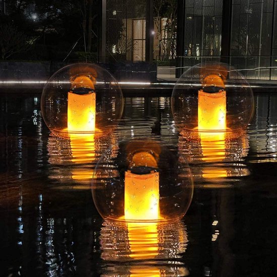 KENN Solar Tuinverlichting - Vijververlichting - Tuinlamp - LED Tuinfakkel - Verschillende Standen - Zwembadverlichting - Tuinverlichting op Zonneenergie - Tuinlantaarn - Waterverlichting - Padverlichting - Onderwater Lichtshow
