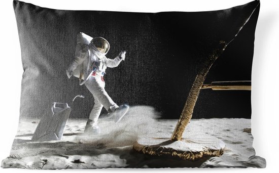 Buitenkussens - Tuin - Astronaut in de ruimte schopt stof omhoog - 60x40 cm