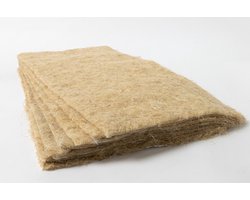 Terrafibre - Kweekmat van 100% hennepvezel Groot (25 cm x 50 cm - 10 stuks per verpakking - voor het eenvoudig telen van microgreens - indoor, thuis- als vertical farming door de professionele kweker
