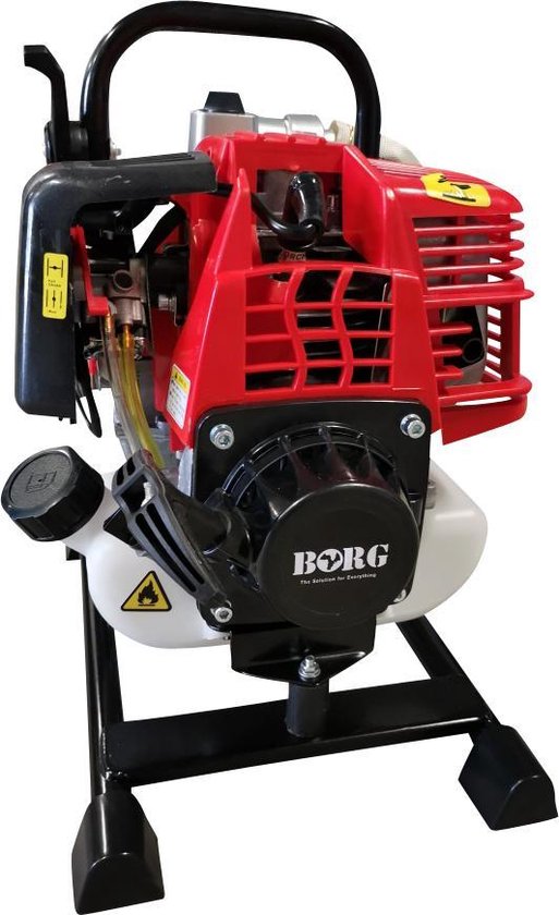 Borg 4 takt benzine pomp / motorpomp 38 cc - 8000 liter per/uur  Inclusief slangen en filter