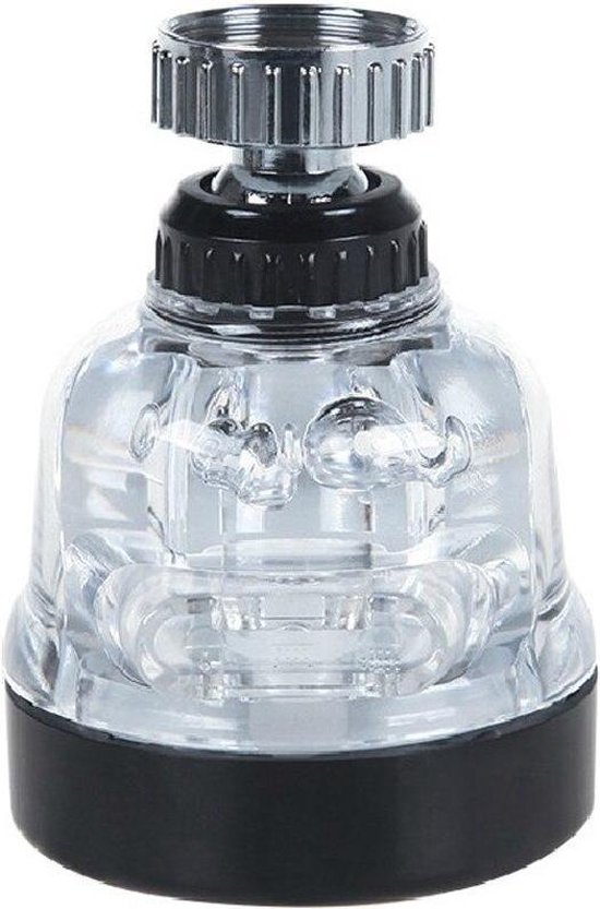 Salido Kraankop - Roterende Kraankop - Waterbesparende kraankop - 3 standen - Hogedruk Kraankop - Krachtige kraankop - Transparante kraankop