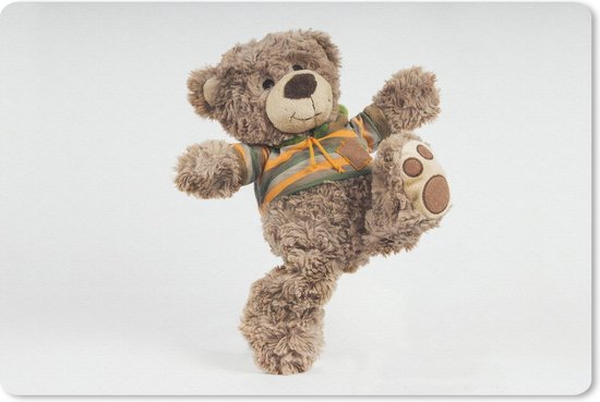 Bureau mat - Schoppende teddybeer tegen lichte achtergrond - 60x40