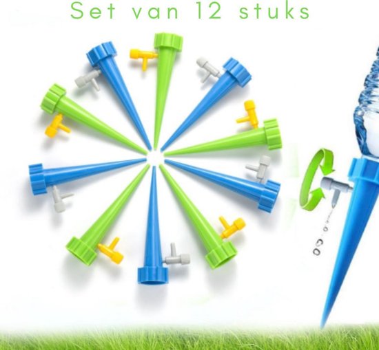Waterdruppelaar voor Planten - set van 12 stuks - Automatisch Watergeefsysteem - Kamerplanten - Irrigatiesysteem - Bewateringssysteem