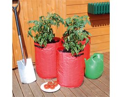 St. Helens Home & Garden - Kweekzakken voor tomaten - 3 stuks - Tomatenkweekzak - 40x40x50cm - 63L - Rood