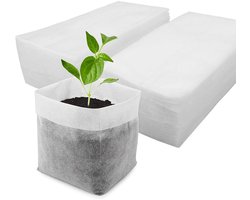 Biologisch afbreekbare kweekzakken - 100 stuks - voor zaailingen - huis- en tuinbenodigdheden 12,9 x 15 cm