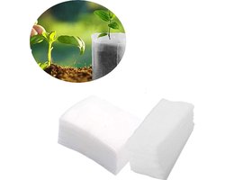 200 stuks zaailing zakken-Plantenverzorgingstassen -- 10*12cm 100 platte randen en 14*16cm 100 gevouwen randen - Kweekzakken voor Zaailingen - Groenten-Stekzakjes - Groenten - Verbouwen-Zakken voor het planten van zaden-- Kweekzakjes