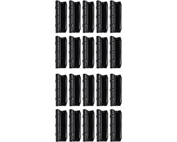 20 Stuks - Vaste gesp - Kasklemmen - Tuingereedschap - Film clip - 2*2*8 cm - Zwart - Kunststof