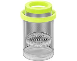 Broedbak voor aquariums - Drijvende isolatiebak voor vissen - Transparante broedbak met isolatienet voor eieren - Kweekbak voor aquariums, aquaria - Geschikt voor jonge vissen, zoals betta's, guppy's, anemoonvissen, enz - Groen