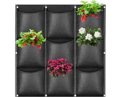 Muurtuin Zak, 9 Vakken Hangende Plantenzak, Verticale Plantenzak, Groene Muur Zak, Buiten Verticaal Tuinieren voor Buiten, Balkon, Tuin, Erf